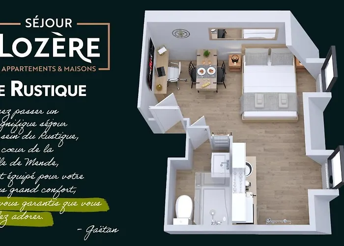 公寓 Le Rustique - Netflix/wi-fi Fibre - Sejour Lozere 芒德